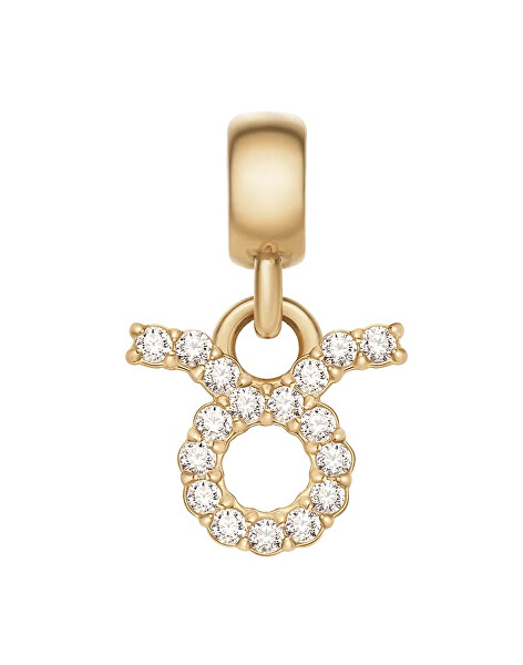 Pozlacený přívěsek s krystaly Býk Crystal Zodiac DW00400756