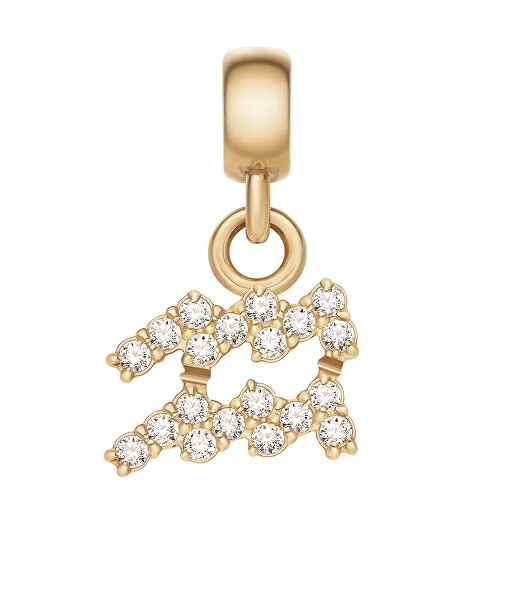 Pozlacený přívěsek s krystaly Vodnář Crystal Zodiac DW00400764