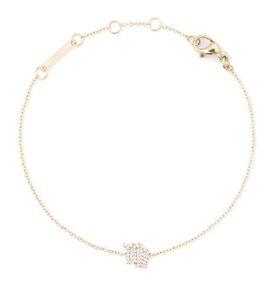 Pozlacený řetízkový náramek znamení Panna Crystal Zodiac DW00400912