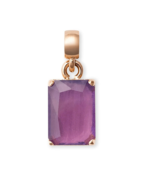 Překrásný pozlacený přívěsek s ametystem Charms DW00401470