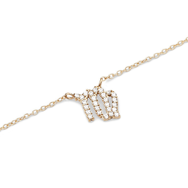 Půvabný pozlacený náhrdelník znamení Panna Crystal Zodiac DW00400924