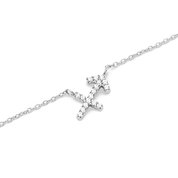 Slušivý ocelový náhrdelník znamení Střelec Crystal Zodiac DW00400951
