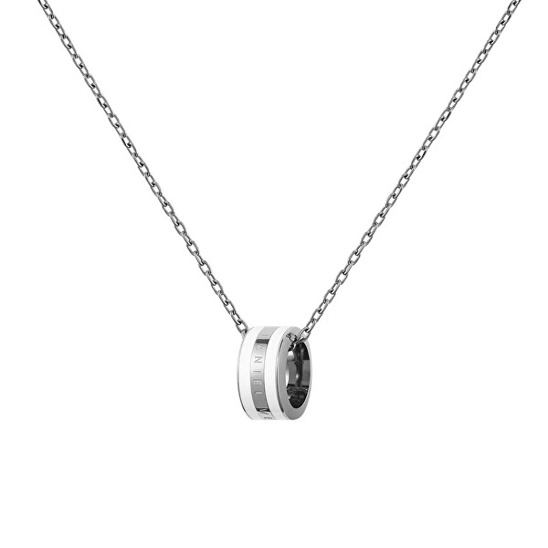 Stylový ocelový náhrdelník s kruhovým přívěskem Emalie DW00400304