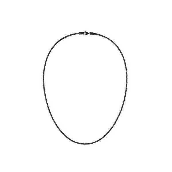 Stylový černý náhrdelník z oceli Tide Mesh DW00401105