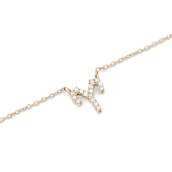 Stylový pozlacený náhrdelník znamení Beran Crystal Zodiac DW00400919