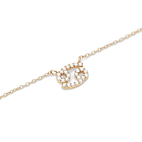 Stylový pozlacený náhrdelník znamení Rak Crystal Zodiac DW00400922