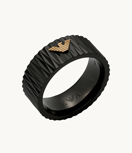 Černý designový prsten EGS2874001