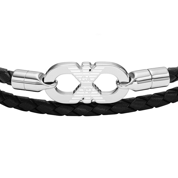 Fashion kožený náramek Eagle Logo EGS3299040
