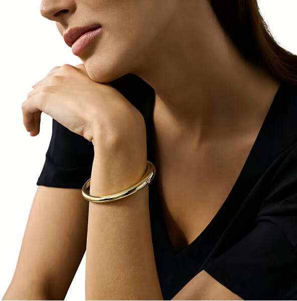 Luxusní otevřený pozlacený náramek EGS3191710