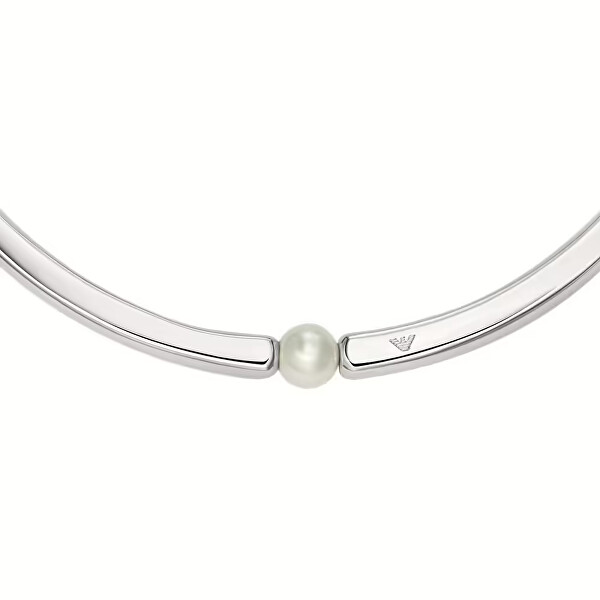 Luxusní pevný náhrdelník s perličkou EGS3255040