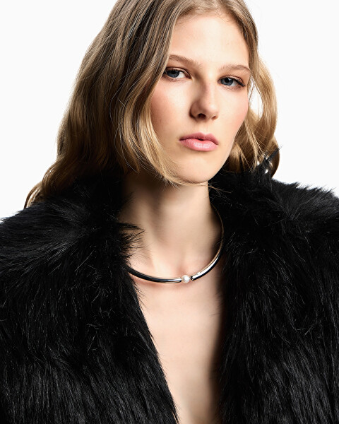 Luxusní pevný náhrdelník s perličkou EGS3255040