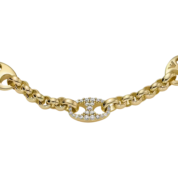 Okouzlující pozlacený náramek se zirkony EGS3270710