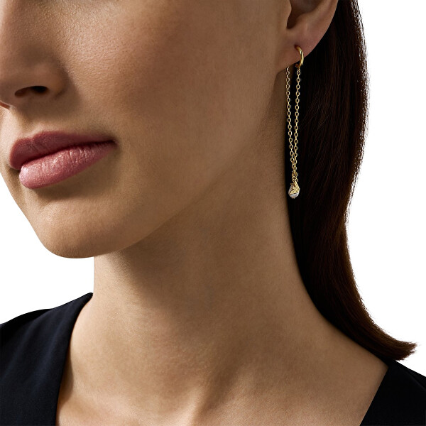 Dlouhé visací náušnice s pravou perlou EGS3199710