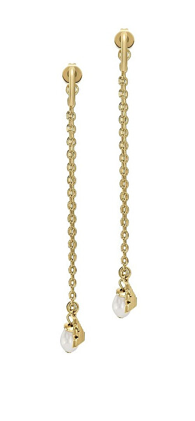 Dlouhé visací náušnice s pravou perlou EGS3199710