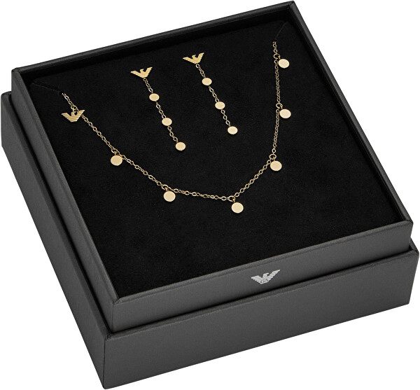 Set di gioielli placcati in oro EGS3064SET (collana, orecchini)