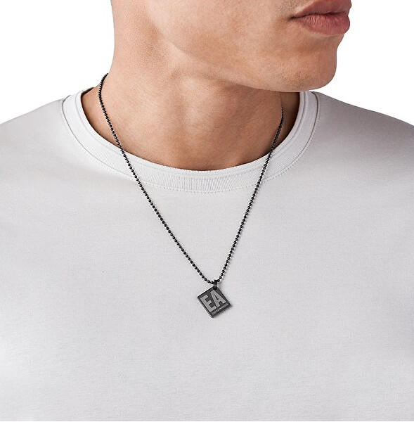 Pánský ocelový náhrdelník s přívěskem EGS2754060