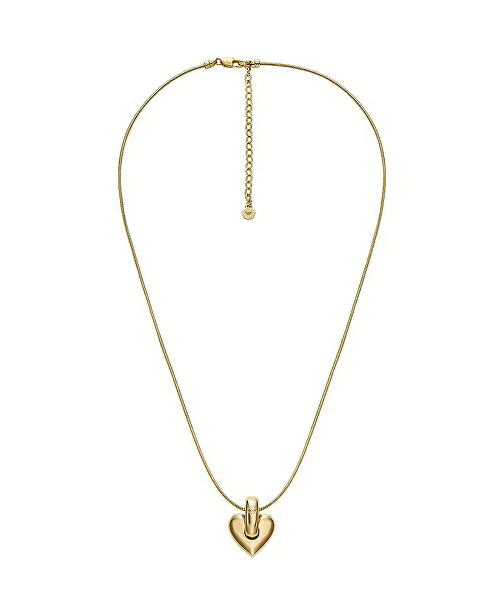 Pozlacený náhrdelník s přívěskem srdce EGS3265710
