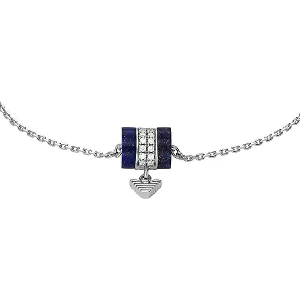 Brățară frumoasă din argint cu lapis lazuli și zirconi EG3572040