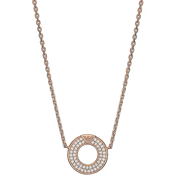 Pôvabný bronzový náhrdelník s kubickými zirkónmi EG3588221