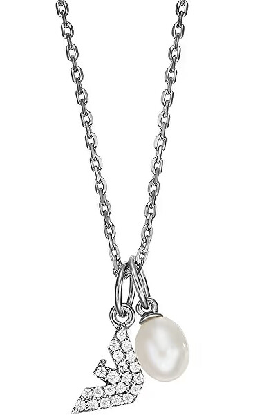 Štýlový strieborný náhrdelník so zirkónmi EG3574040