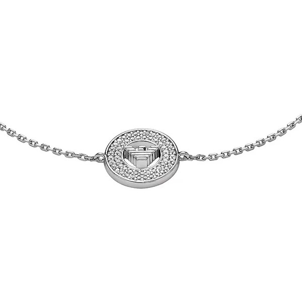 Csillogó ezüst karkötő cirkónium kövekkel EG3586040