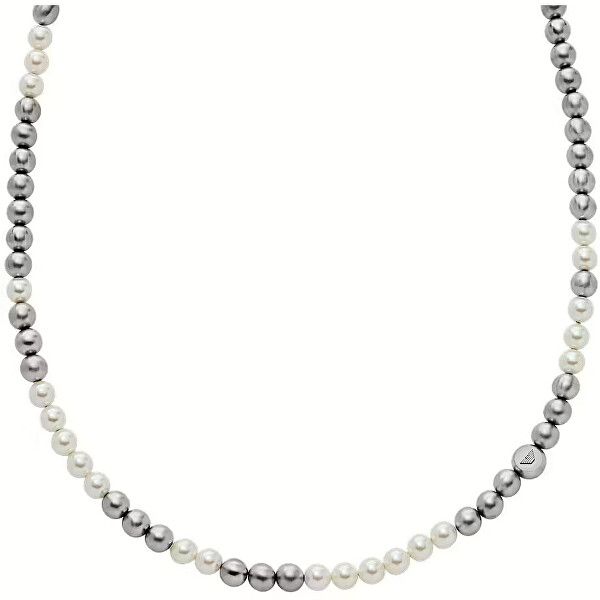 Pánský náhrdelník s umělými perličkami EGS3176040