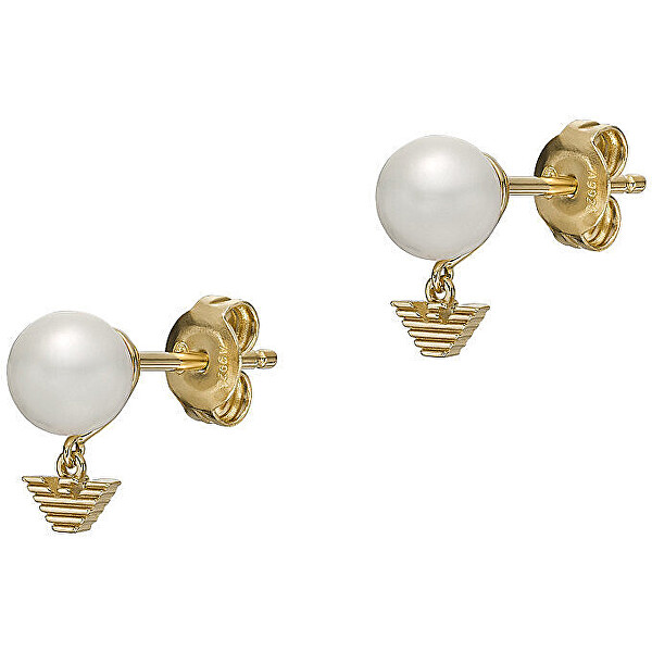 Elegante vergoldete Ohrringe mit Perlen EG3583710