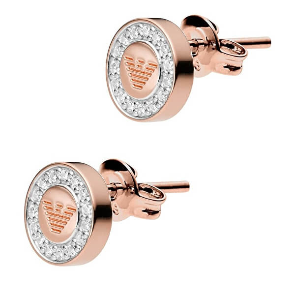 Luxus bronz fülbevaló kristályokkal EG3054221