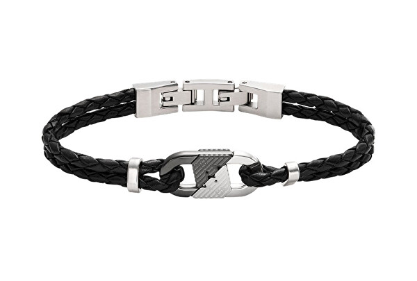 Fashion kožený náramek pro muže Eagle Logo EGS3171040