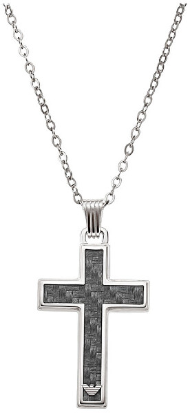 Pánský ocelový náhrdelník Kříž EGS1705040