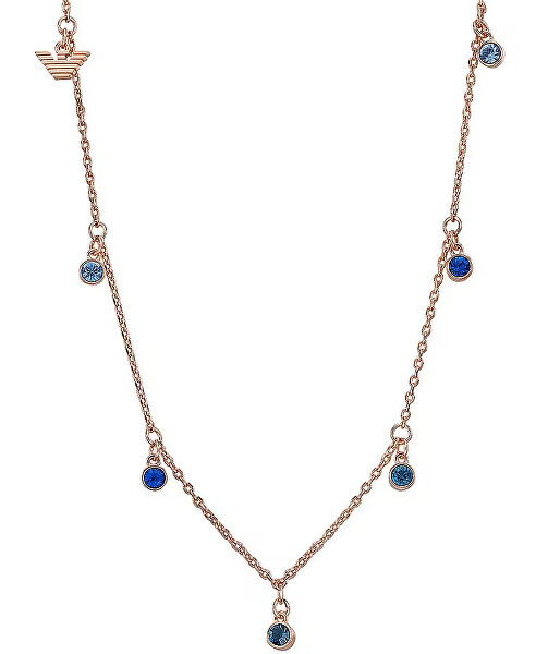 Pôvabný bronzový náhrdelník s kryštálmi EGS3014221