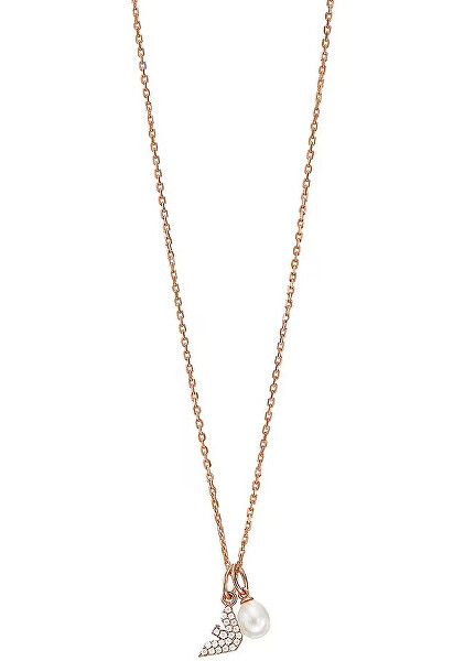 Stylový bronzový náhrdelník se zirkony EG3573221