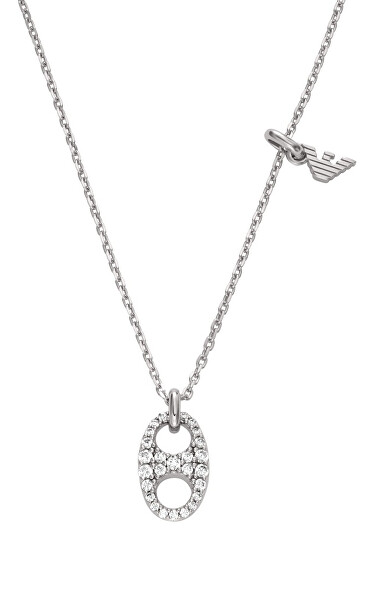 Slušivý stříbrný náhrdelník pro ženy EG3630040