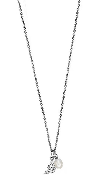Elegante collana in argento con zirconi EG3574040