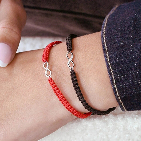 Červený kabala náramek Nekonečno 13002.3