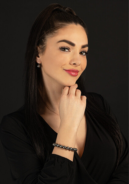 Elegantní perlový náramek 56010.3 brown