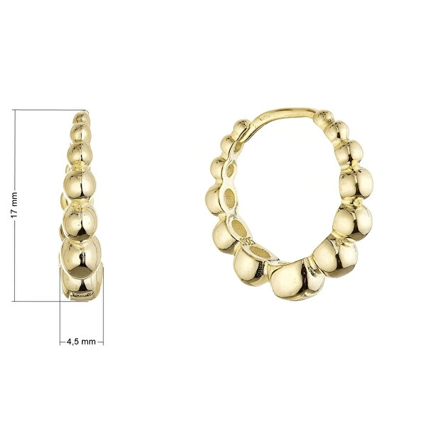 Elegantné pozlátené kruhy 61162