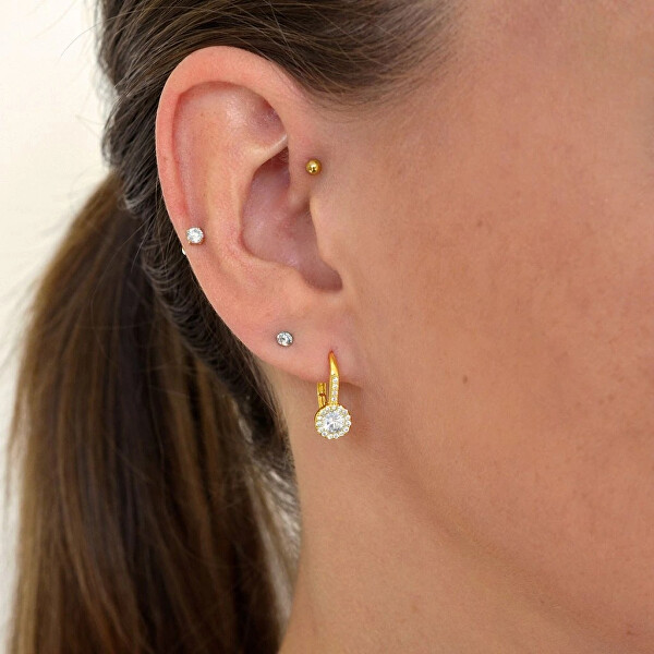 Elegantní pozlacené náušnice s krystaly 11202.1