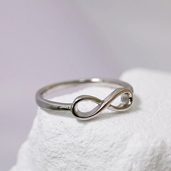 Elegantní stříbrný prsten Nekonečno 65006