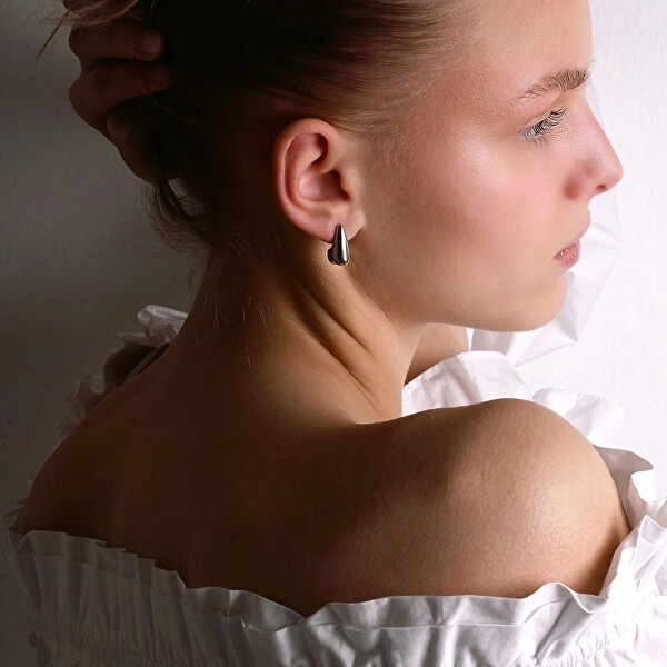 Elegantní visací náušnice z oceli HEART
