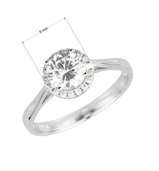 Luxusní stříbrný prsten s čirými zirkony 15008.1 crystal