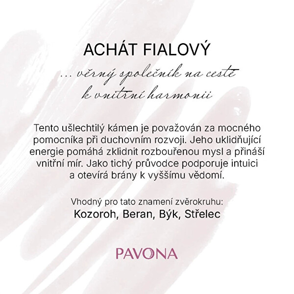 Minerální náramek z fialového achátu 43056.3