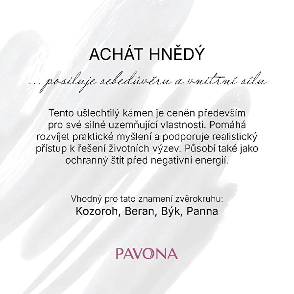 Minerální náramek z hnědého achátu 43056.3