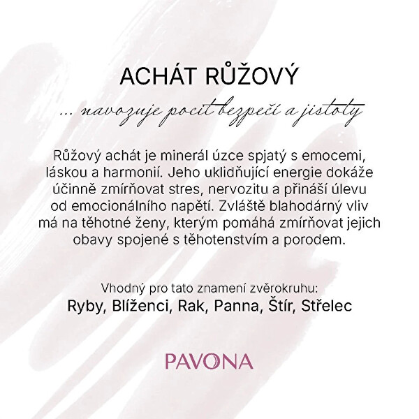 Minerální náramek z růžového achátu 43056.3