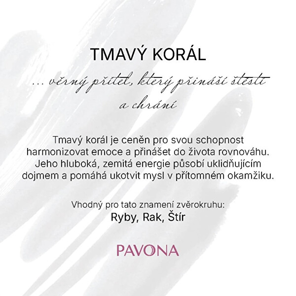Minerální náramek z tmavého korálu 43056.3