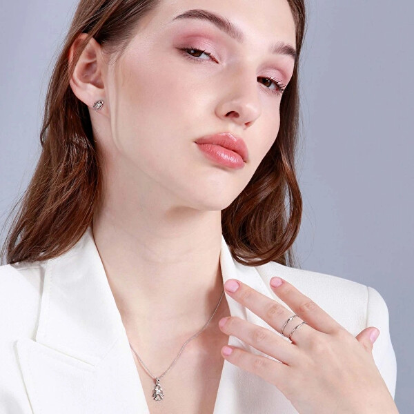 Minimalistický stříbrný prsten s krouceným designem 65013