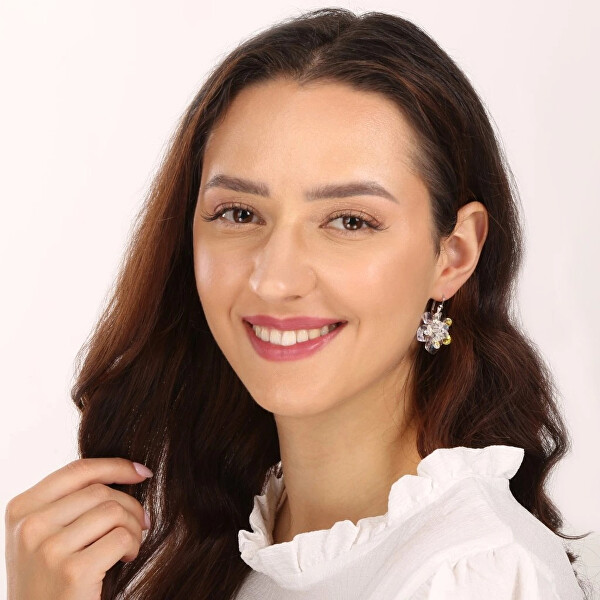 Náušnice květiny 31130.1 krystal