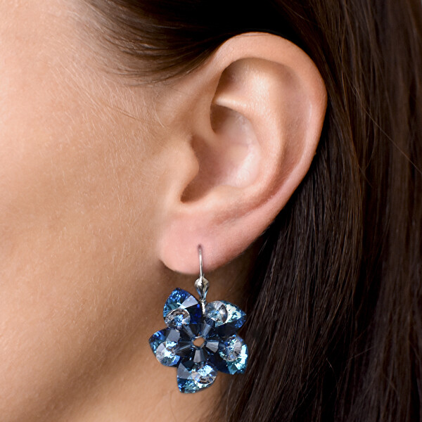 Virág alakú fülbevaló 31130,5 bermuda blue