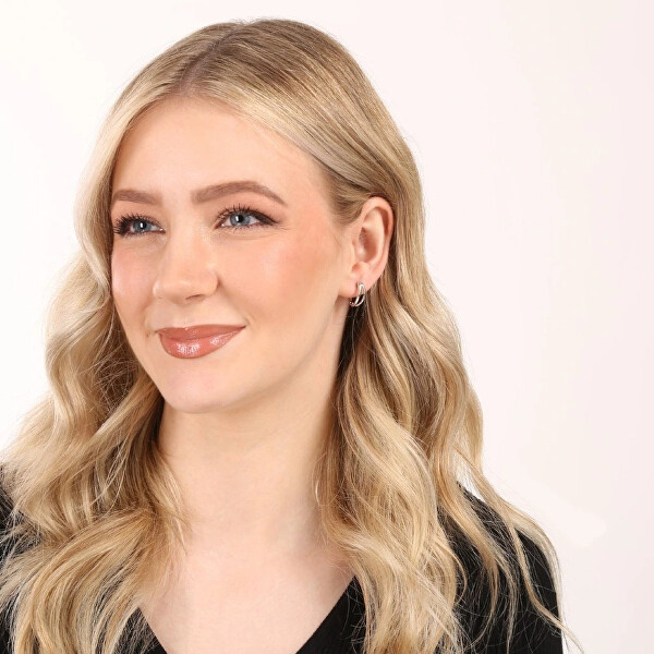 Něžné kruhové náušnice ze stříbra 61018