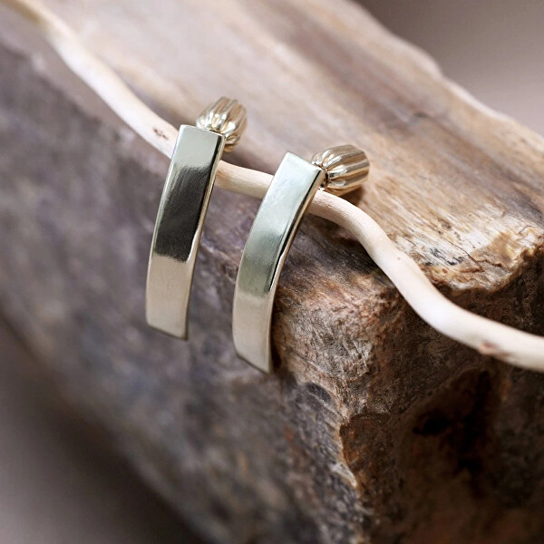 Něžné pozlacené visací náušnice 61065/AU